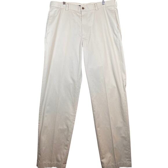 Brooks Brothers Mens Pants Tan Avantage Chino Hudson Straight 100% Cotton 36x34 - Picture 1 of 15